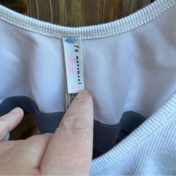 FP Movement by Free People White and Gray Bra Top - Picture 3 of 3